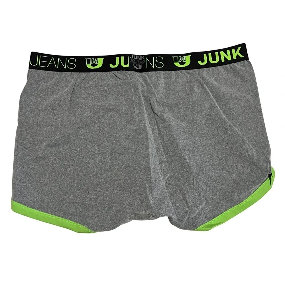 Junk Underjeans Green Vibe Men's Grey Boxer Briefs Size 3XL/XXXL NWT